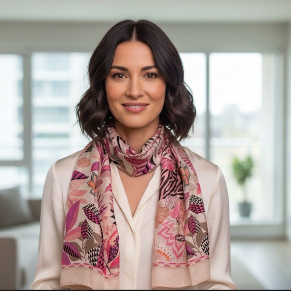 NWT Salvatore Ferragamo a Salvatore Malawi silk scarf 100% Seta silk Scarf $599 - Picture 10 of 10